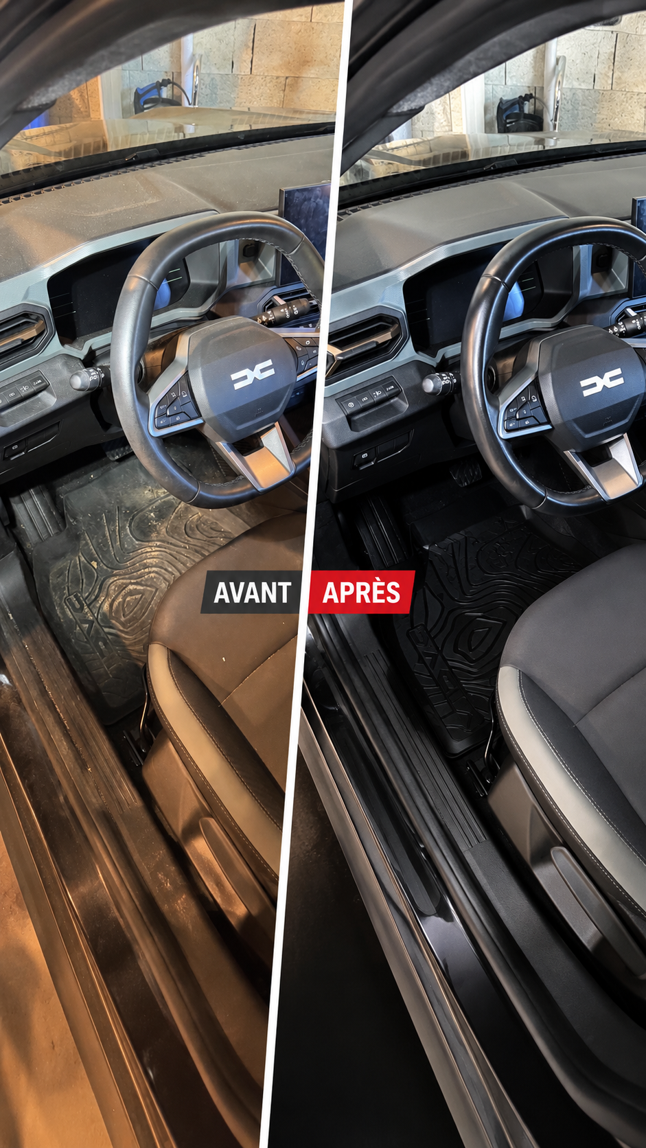 Avant / Après Intérieur – nettoyage intérieur voiture